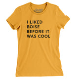 I Liked Boise Before It Was Cool Women's T-Shirt-Allegiant Goods Co. Vintage Sports Apparel