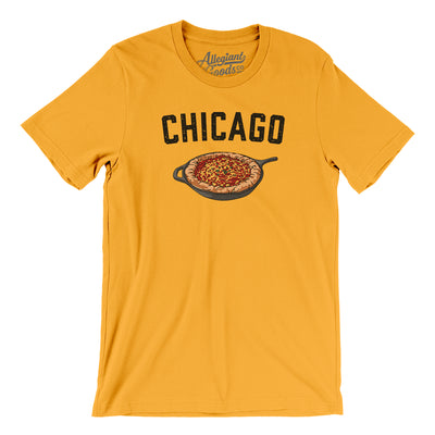 Chicago Style Deep Dish Pizza Men/Unisex T-Shirt-Gold-Allegiant Goods Co. Vintage Sports Apparel