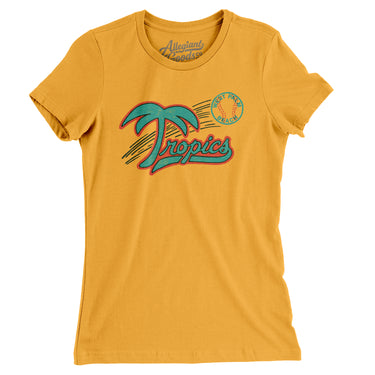 West Palm Tropics Baseball Women's T-Shirt-Allegiant Goods Co. Vintage Sports Apparel