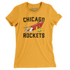 Chicago Rockets Football Women's T-Shirt-Gold-Allegiant Goods Co. Vintage Sports Apparel