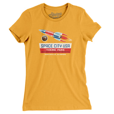 Space City USA Amusement Park Women's T-Shirt-Allegiant Goods Co. Vintage Sports Apparel