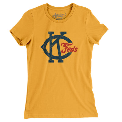 Kansas City Packers Baseball Women's T-Shirt-Gold-Allegiant Goods Co. Vintage Sports Apparel