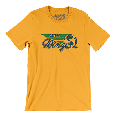 Dayton Wings Basketball Men/Unisex T-Shirt-Gold-Allegiant Goods Co. Vintage Sports Apparel