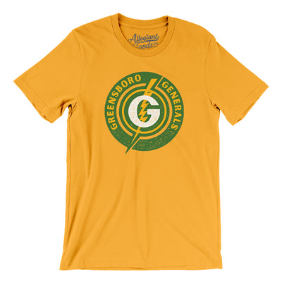 Greensboro Generals Hockey Men/Unisex T-Shirt-Gold-Allegiant Goods Co. Vintage Sports Apparel