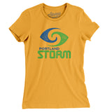 Portland Storm Football Women's T-Shirt-Allegiant Goods Co. Vintage Sports Apparel