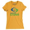 Portland Storm Football Women's T-Shirt-Gold-Allegiant Goods Co. Vintage Sports Apparel