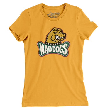 Memphis Mad Dogs Football Women's T-Shirt-Allegiant Goods Co. Vintage Sports Apparel