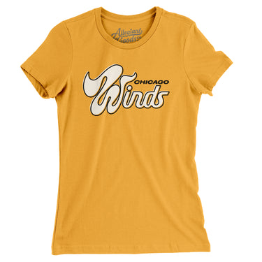 Chicago Winds Football Women's T-Shirt-Allegiant Goods Co. Vintage Sports Apparel