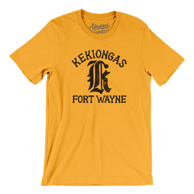 Fort Wayne Kekiongas Baseball Men/Unisex T-Shirt-Gold-Allegiant Goods Co. Vintage Sports Apparel
