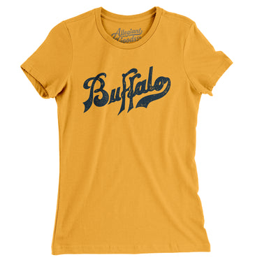 Buffalo Blues Baseball Women's T-Shirt-Allegiant Goods Co. Vintage Sports Apparel