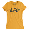 Buffalo Blues Baseball Women's T-Shirt-Gold-Allegiant Goods Co. Vintage Sports Apparel