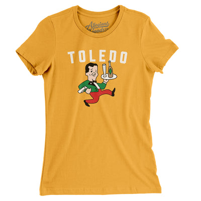 Toledo Buckeyes Hockey Women's T-Shirt-Gold-Allegiant Goods Co. Vintage Sports Apparel