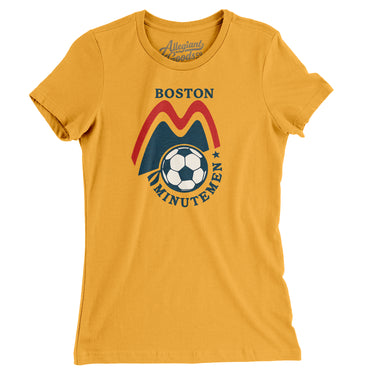 Boston Minutemen Soccer Women's T-Shirt-Allegiant Goods Co. Vintage Sports Apparel