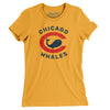 Chicago Whales Baseball Women's T-Shirt-Gold-Allegiant Goods Co. Vintage Sports Apparel