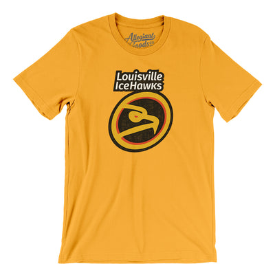Louisville IceHawks Hockey Men/Unisex T-Shirt-Gold-Allegiant Goods Co. Vintage Sports Apparel