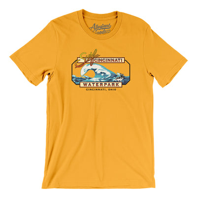 Surf Cincinnati Amusement Park Men/Unisex T-Shirt-Gold-Allegiant Goods Co. Vintage Sports Apparel