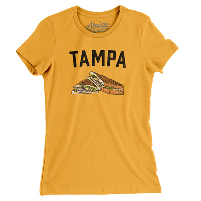 Tampa Cuban Sandwich Women's T-Shirt-Gold-Allegiant Goods Co. Vintage Sports Apparel