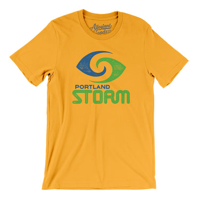 Portland Storm Football Men/Unisex T-Shirt-Gold-Allegiant Goods Co. Vintage Sports Apparel