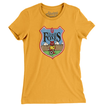 Colorado Foxes Soccer Women's T-Shirt-Allegiant Goods Co. Vintage Sports Apparel