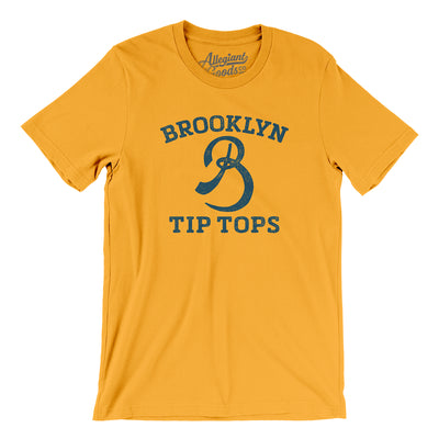 Brooklyn Tip-Tops Baseball Men/Unisex T-Shirt-Gold-Allegiant Goods Co. Vintage Sports Apparel
