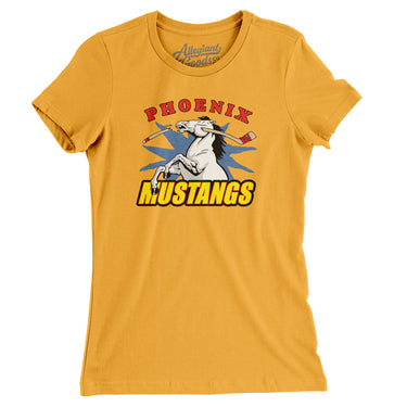 Phoenix Mustangs Hockey Women's T-Shirt-Allegiant Goods Co. Vintage Sports Apparel