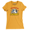 Phoenix Mustangs Hockey Women's T-Shirt-Gold-Allegiant Goods Co. Vintage Sports Apparel