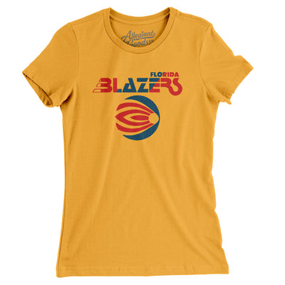 Florida Blazers Football Women's T-Shirt-Gold-Allegiant Goods Co. Vintage Sports Apparel