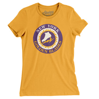 New York Golden Blades Hockey Women's T-Shirt-Allegiant Goods Co. Vintage Sports Apparel