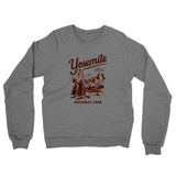 Yosemite National Park Midweight Crewneck Sweatshirt-Grey Heather-Allegiant Goods Co. Vintage Sports Apparel