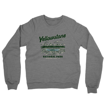 Yellowstone National Park Midweight Crewneck Sweatshirt-Allegiant Goods Co. Vintage Sports Apparel