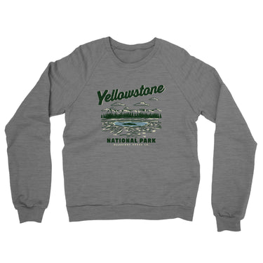 Yellowstone National Park Midweight Crewneck Sweatshirt-Allegiant Goods Co. Vintage Sports Apparel