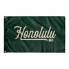 Honolulu Hawaii Wall Flag (Green & Off-White)-Wall Flag - 36"x60"-Allegiant Goods Co. Vintage Sports Apparel