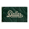 Dallas Texas Wall Flag (Green & Off-White)-Wall Flag - 36"x60"-Allegiant Goods Co. Vintage Sports Apparel