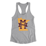 Minnesota Home State Women's Racerback Tank-90/10 Heather Gray-Allegiant Goods Co. Vintage Sports Apparel