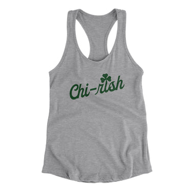 Chi-rish Women's Racerback Tank-Heather Grey-Allegiant Goods Co. Vintage Sports Apparel