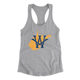 West Virginia Home State Women's Racerback Tank-90/10 Heather Gray-Allegiant Goods Co. Vintage Sports Apparel