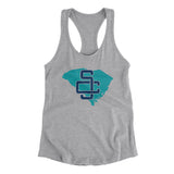 South Carolina Home State Women's Racerback Tank-90/10 Heather Gray-Allegiant Goods Co. Vintage Sports Apparel