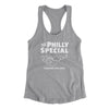 Philly Special Women's Racerback Tank-Heather Grey-Allegiant Goods Co. Vintage Sports Apparel