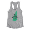 New Hampshire Home State Women's Racerback Tank-90/10 Heather Gray-Allegiant Goods Co. Vintage Sports Apparel