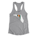 Florida Helmet Stripes Women's Racerback Tank-Allegiant Goods Co. Vintage Sports Apparel