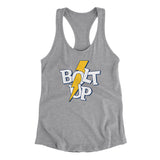 Bolt Up Women's Racerback Tank-Allegiant Goods Co. Vintage Sports Apparel