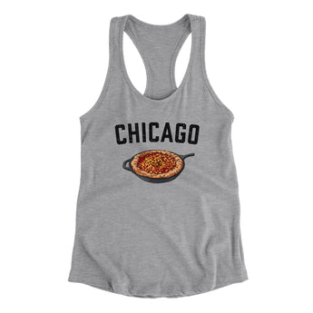 Chicago Style Deep Dish Pizza Women's Racerback Tank-Allegiant Goods Co. Vintage Sports Apparel