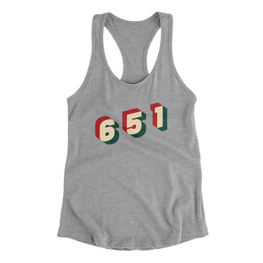 St. Paul 651 Area Code Women's Racerback Tank-Allegiant Goods Co. Vintage Sports Apparel
