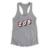 Birmingham & Tuscaloosa 205 Area Code Women's Racerback Tank-Allegiant Goods Co. Vintage Sports Apparel
