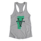Vermont Home State Women's Racerback Tank-90/10 Heather Gray-Allegiant Goods Co. Vintage Sports Apparel
