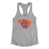 South Carolina Home State Women's Racerback Tank-Heather Grey-Allegiant Goods Co. Vintage Sports Apparel