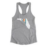 Florida Helmet Stripes Women's Racerback Tank-Allegiant Goods Co. Vintage Sports Apparel