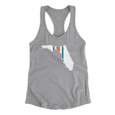 Florida Helmet Stripes Women's Racerback Tank-Allegiant Goods Co. Vintage Sports Apparel