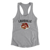 Louisville Hot Brown Women's Racerback Tank-Heather Grey-Allegiant Goods Co. Vintage Sports Apparel