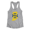 Indiana Home State Women's Racerback Tank-90/10 Heather Gray-Allegiant Goods Co. Vintage Sports Apparel